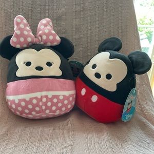 Mickey and Minnie Squishmallows 8”